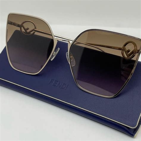 fendi signature-f is ff0323/s|FENDI Metal F is Fendi Sunglasses FF 0323/S Gold.